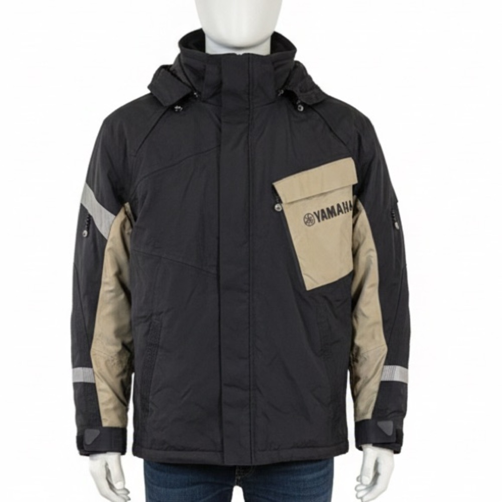 Yamaha Men's Black and Beige Performance Jacket